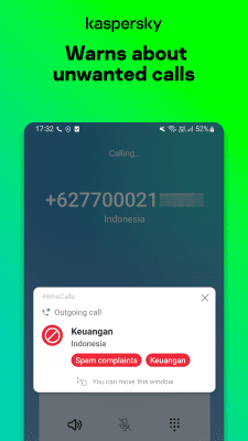Capture d'écran de l'application Anti-spam: Kaspersky Who Calls - #2