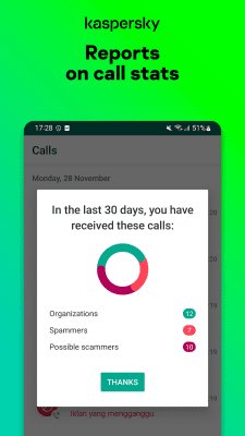 Capture d'écran de l'application Anti-spam: Kaspersky Who Calls - #6