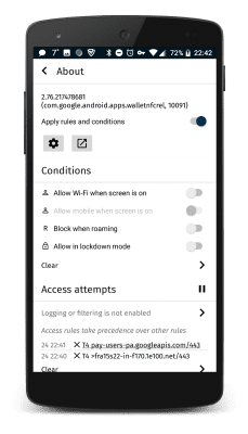 Capture d'écran de l'application Protect Net : Pare-feu pour Android sans root - #2