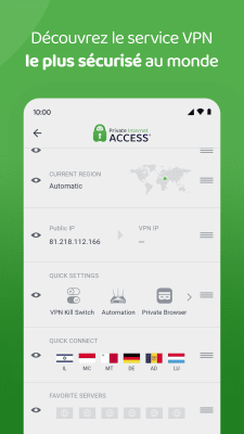 Capture d'écran de l'application VPN by Private Internet Access - #3