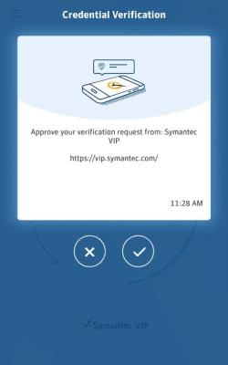 Capture d'écran de l'application VIP Access - #2