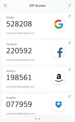 Capture d'écran de l'application VIP Access - #4