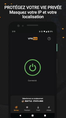 Capture d'écran de l'application VPNhub - #2