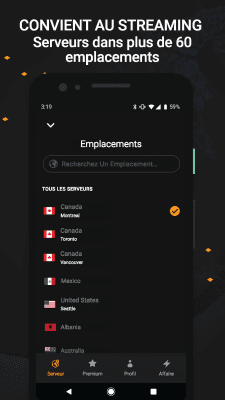 Capture d'écran de l'application VPNhub - #4