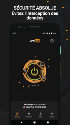 Capture d'écran de l'application VPNhub - #5