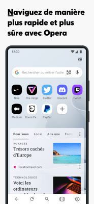 Capture d'écran de l'application Navigateur Opera avec VPN - #3