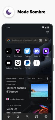 Capture d'écran de l'application Navigateur Opera avec VPN - #8