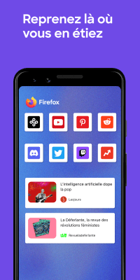 Capture d'écran de l'application Mozilla Firefox pour Android - #3