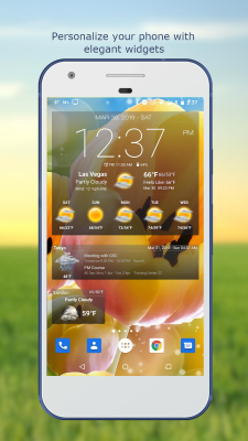 Capture d'écran de l'application Météo & Horloge Widget - #1