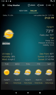 Capture d'écran de l'application Météo & Horloge Widget - #10