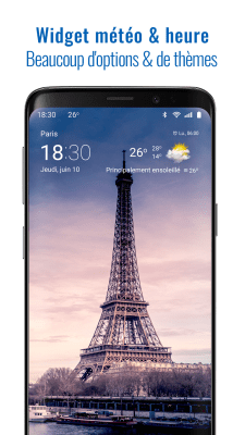 Capture d'écran de l'application Météo et horloge transparent - #1