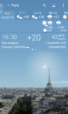 Capture d'écran de l'application Une Météo Précise YoWindow - #1