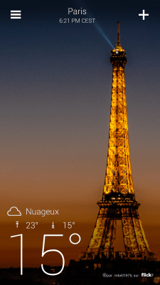 Capture d'écran de l'application Yahoo Météo - #1