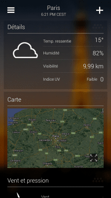 Capture d'écran de l'application Yahoo Météo - #3