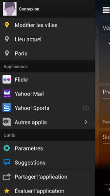 Capture d'écran de l'application Yahoo Météo - #7