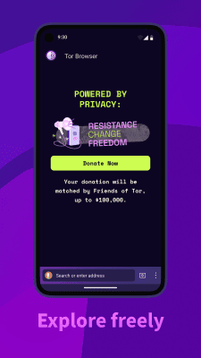 Capture d'écran de l'application Tor Browser - #5