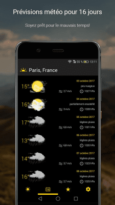 Capture d'écran de l'application Prévisions météo 16 jours - #3