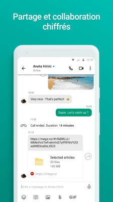 Capture d'écran de l'application MEGA - #4