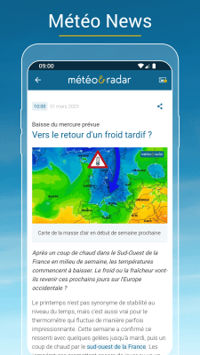 Capture d'écran de l'application Météo et Radar - #8
