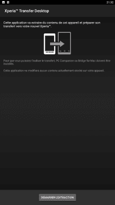 Capture d'écran de l'application Xperia Transfer - #1