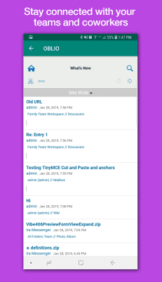 Capture d'écran de l'application Micro Focus Vibe - #3