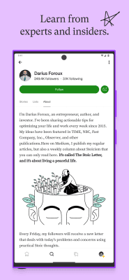 Capture d'écran de l'application Medium - #3