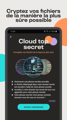 Capture d'écran de l'application Degoo : 20 de Go sur le cloud - #4