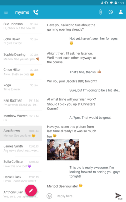 Capture d'écran de l'application SMS Texting from Tablet & Sync - #4