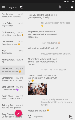 Capture d'écran de l'application SMS Texting from Tablet & Sync - #5