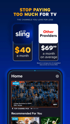 Capture d'écran de l'application Sling TV - #7