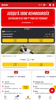 Capture d'écran de l'application Betclic - #1