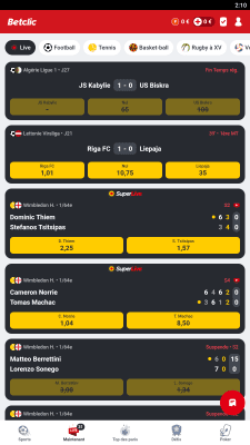 Capture d'écran de l'application Betclic - #3