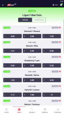 Capture d'écran de l'application Zebet - #4