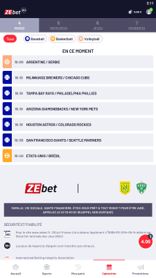 Capture d'écran de l'application Zebet - #9