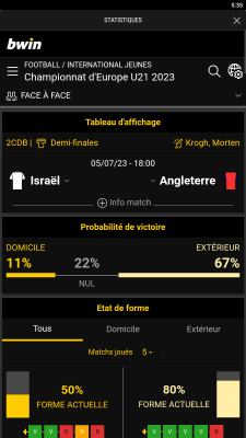 Capture d'écran de l'application bwin - #3