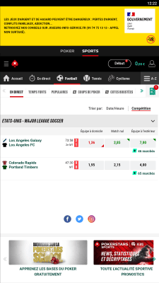 Capture d'écran de l'application Pokerstars Sport - #3