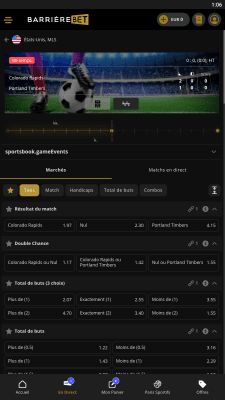 Capture d'écran de l'application Barriere Bet - #4