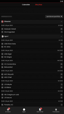 Capture d'écran de l'application PasinoBet - #4