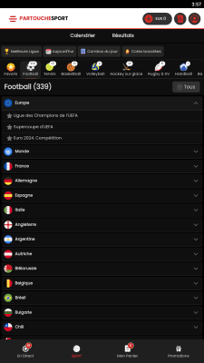 Capture d'écran de l'application Partouche Sport - #2