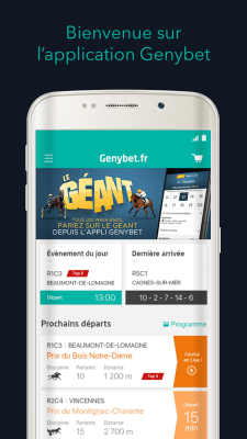 Capture d'écran de l'application Genybet - #1