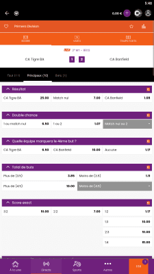 Capture d'écran de l'application Joabet - #3