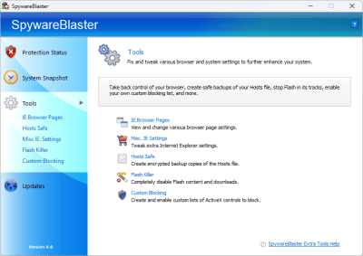 Capture d'écran de l'application SpywareBlaster - #3