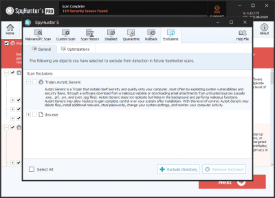 Capture d'écran de l'application SpyHunter - #4