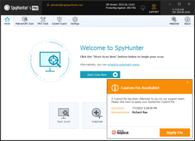 Capture d'écran de l'application SpyHunter - #7