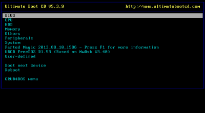 Capture d'écran de l'application Ultimate Boot CD - #1