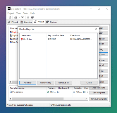 Capture d'écran de l'application PELock - #6