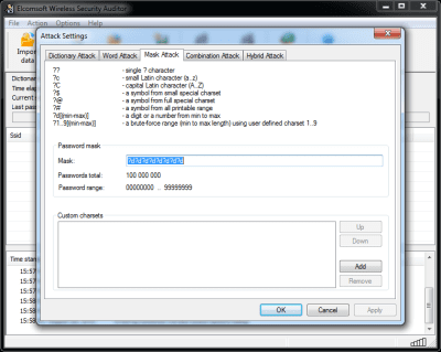 Capture d'écran de l'application Elcomsoft Wireless Security Auditor - #2