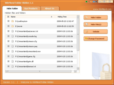 Capture d'écran de l'application WinMend Folder Hidden - #2