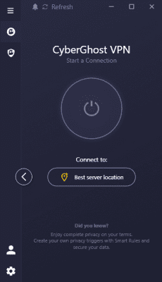 Capture d'écran de l'application CyberGhost - #1