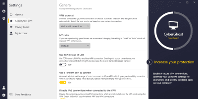 Capture d'écran de l'application CyberGhost - #3